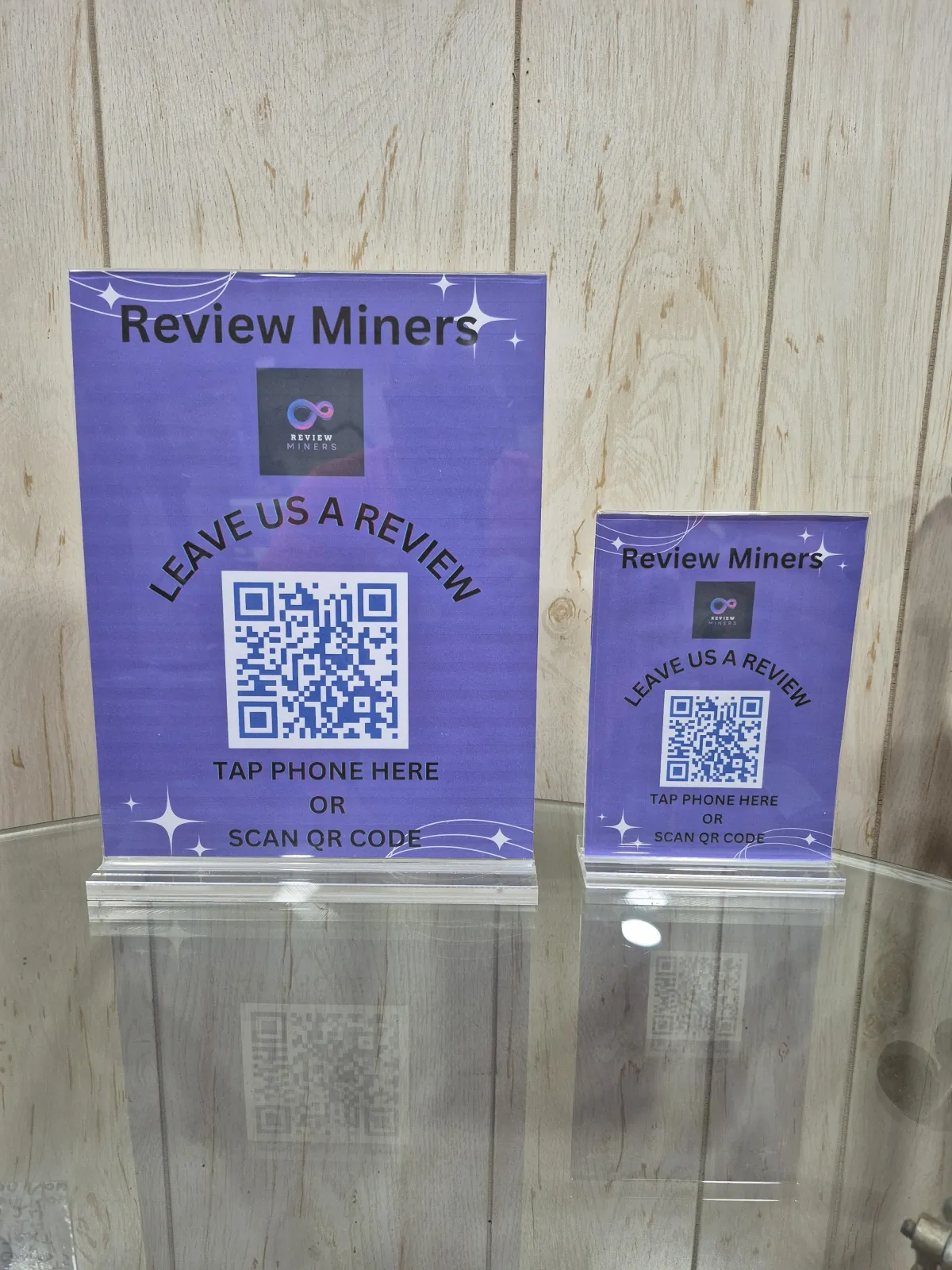 Table top review stands 5x7 