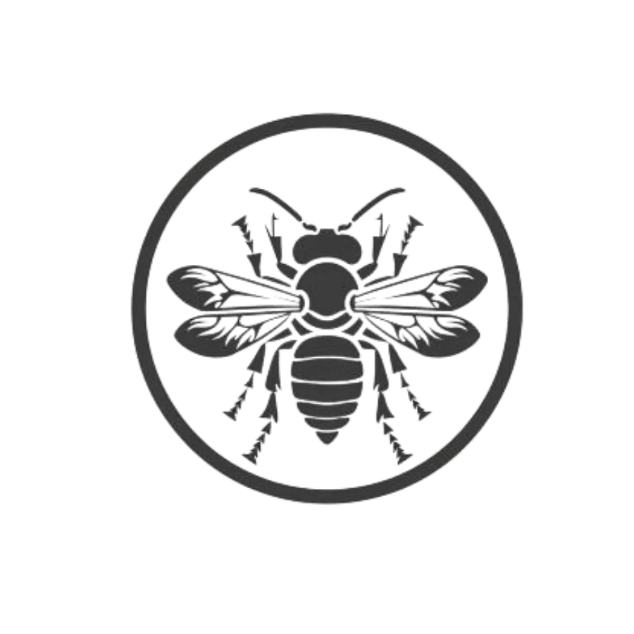 Wasp inside a circle
