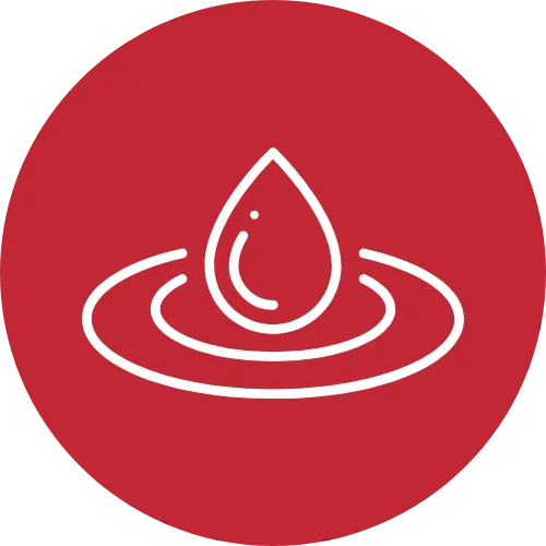 Water droplet over a drain icon