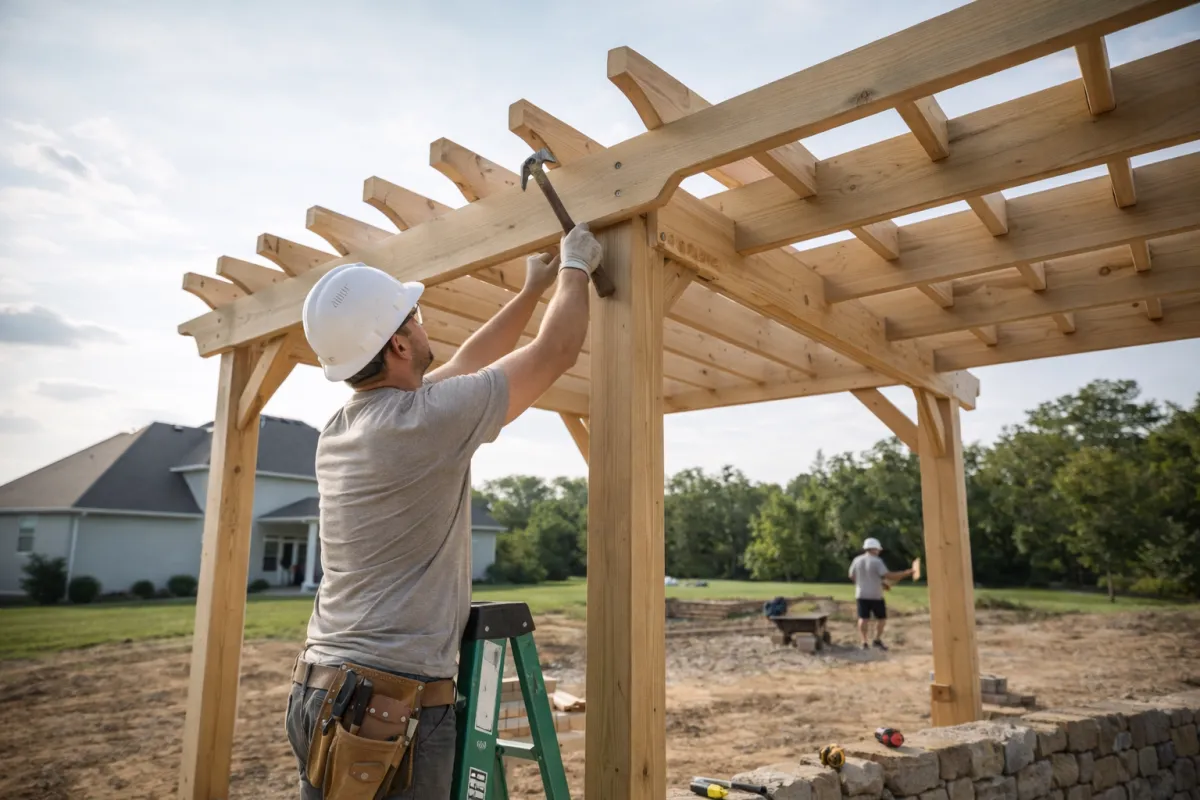 Pergola installation over patio in South Shore MA Backyard pergola build in South Shore MA Custom pergola construction for shade in South Shore MA Pergola structure installed near patio in South Shore MA Outdoor living pergola installation in South Shore MA Pergola installation over patio in Cape Cod MA Backyard pergola build in Cape Cod MA Custom pergola construction for shade in Cape Cod MA Pergola structure installed near patio in Cape Cod MA Outdoor living pergola installation in Cape Cod MA