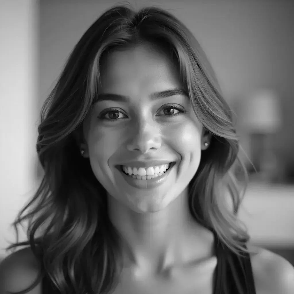 A person who embodies a successful Black Triangle Fixes treatment.