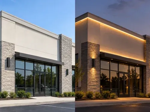 Commercial Permanent Lighting in Rigby