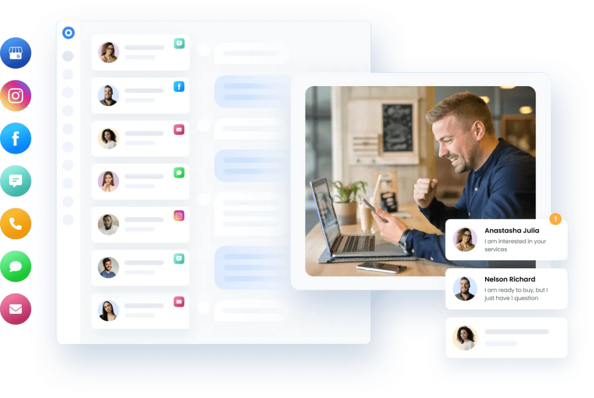 Connectifi chat widget showcasing text-based chat and automated responses for enhanced customer engagement.