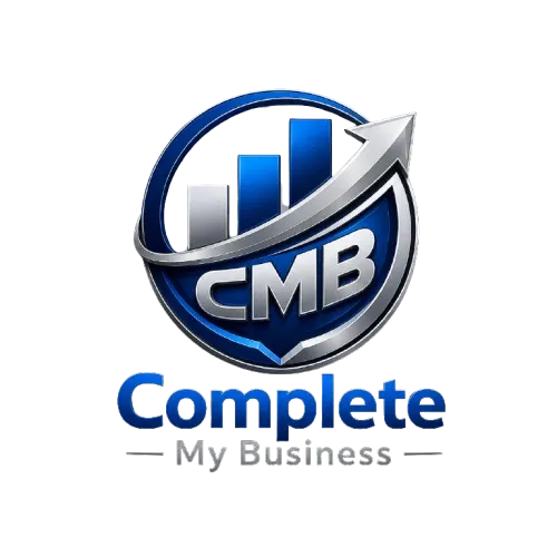 Complete My Business metallic logo