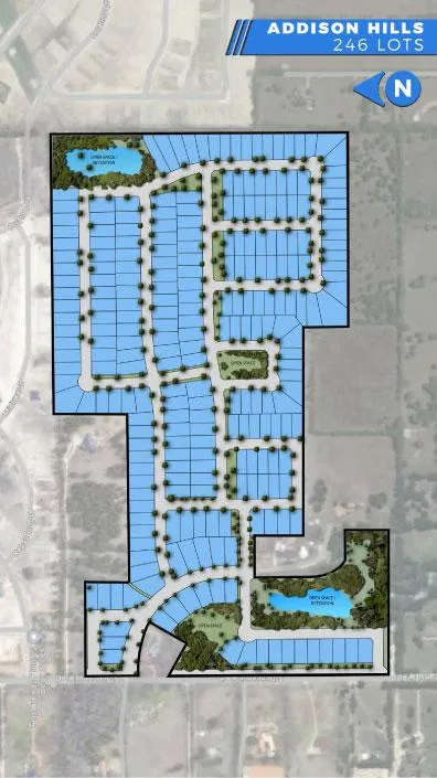 Site Plan for Addison Hills Land Development project
