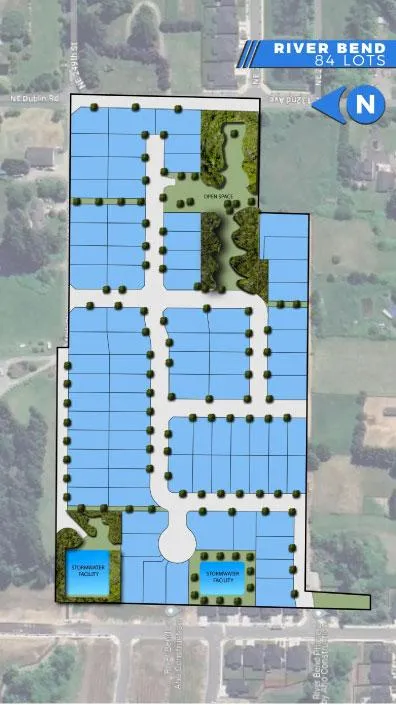 Site plan for River Bend land development project