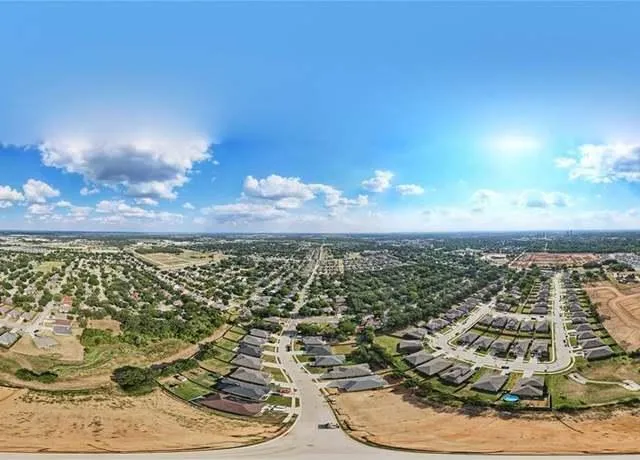 Wide Angle View of Housing Development