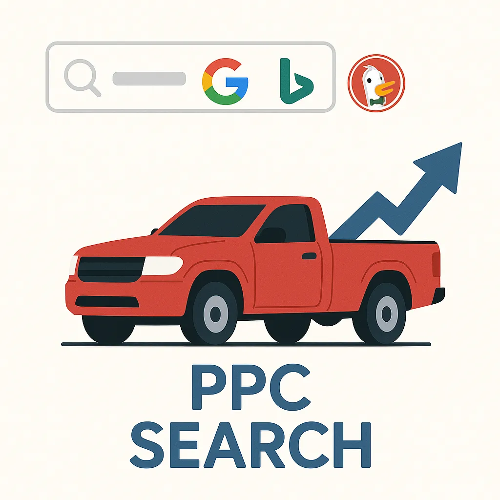 ppc search engine marketing with truck