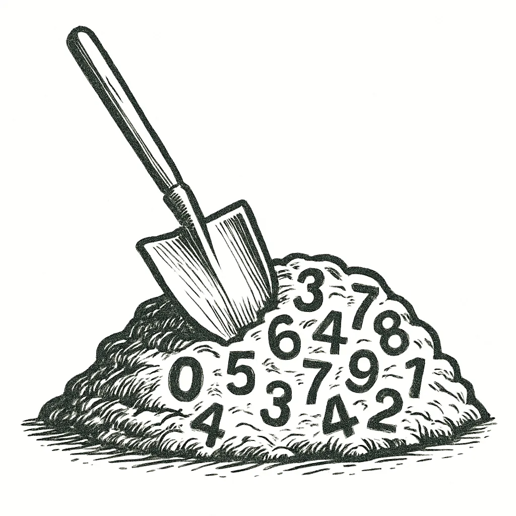 shovel digging into online advertising results