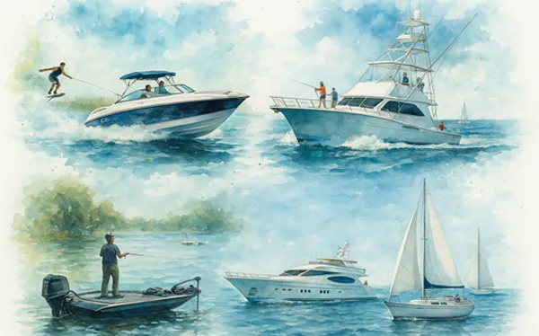 different boats for marine industry