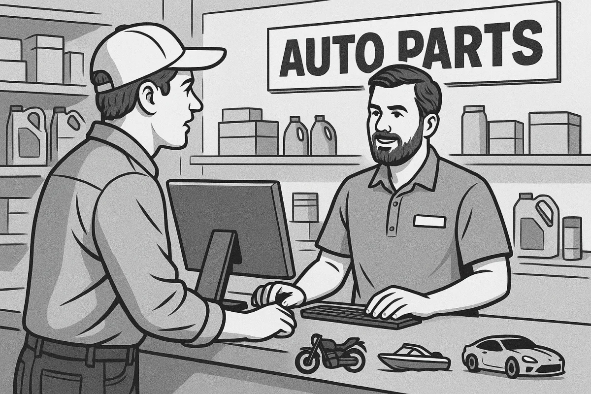 auto parts store selling parts online advertising