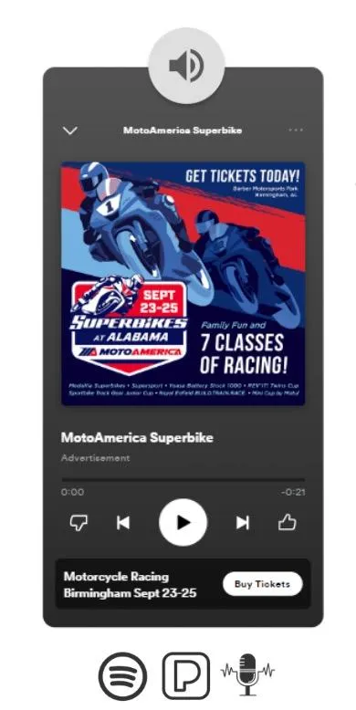 example of streaming audio ad
