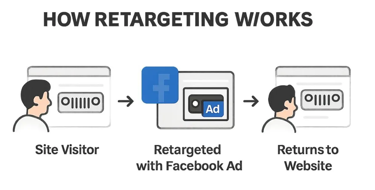 retargeting online advertising explained with jeep product