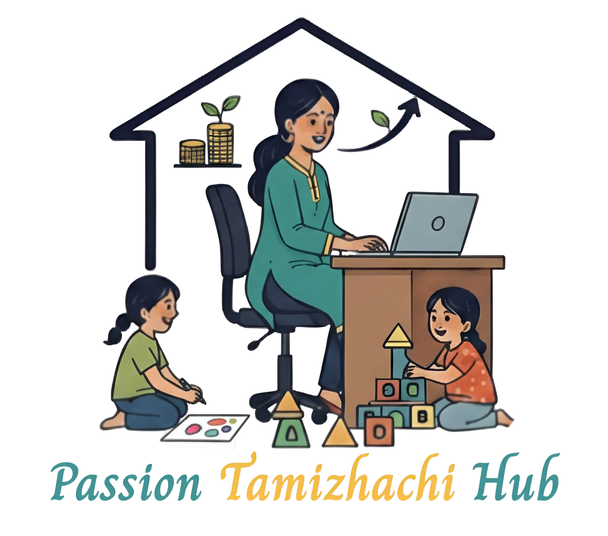 A diverse group of Tamil mothers in traditional and modern attire, gathered in a cozy community space, sharing ideas and supporting each other, with warm lighting and a welcoming atmosphere.