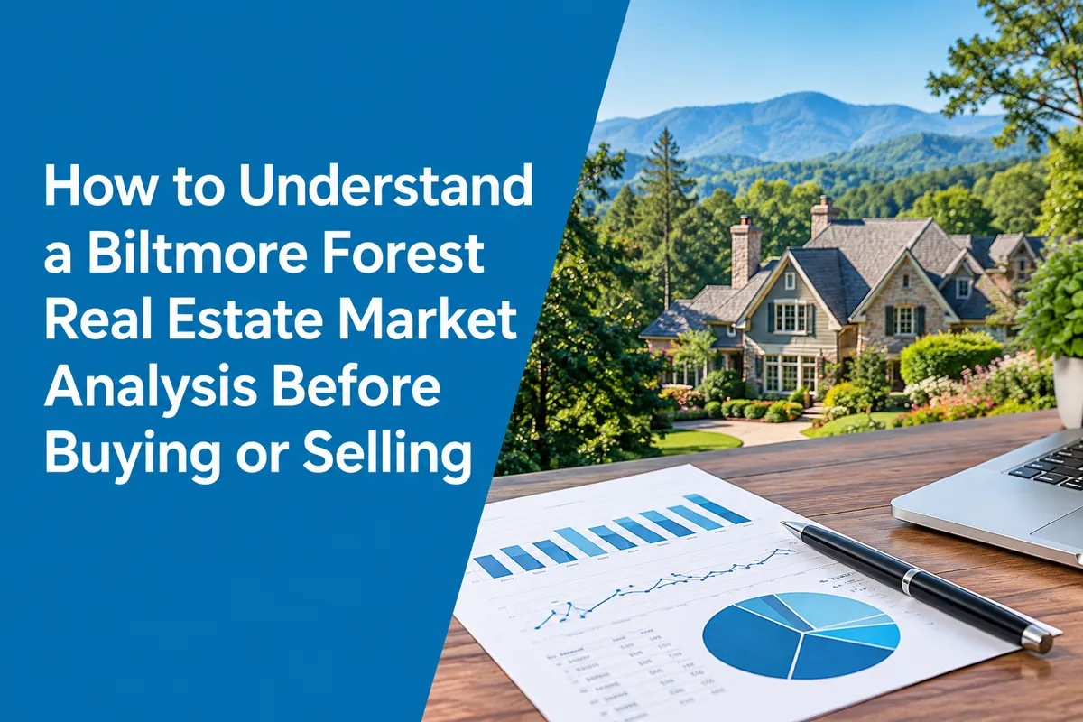 Biltmore Forest North Carolina homes and wooded residential setting for a real estate market analysis