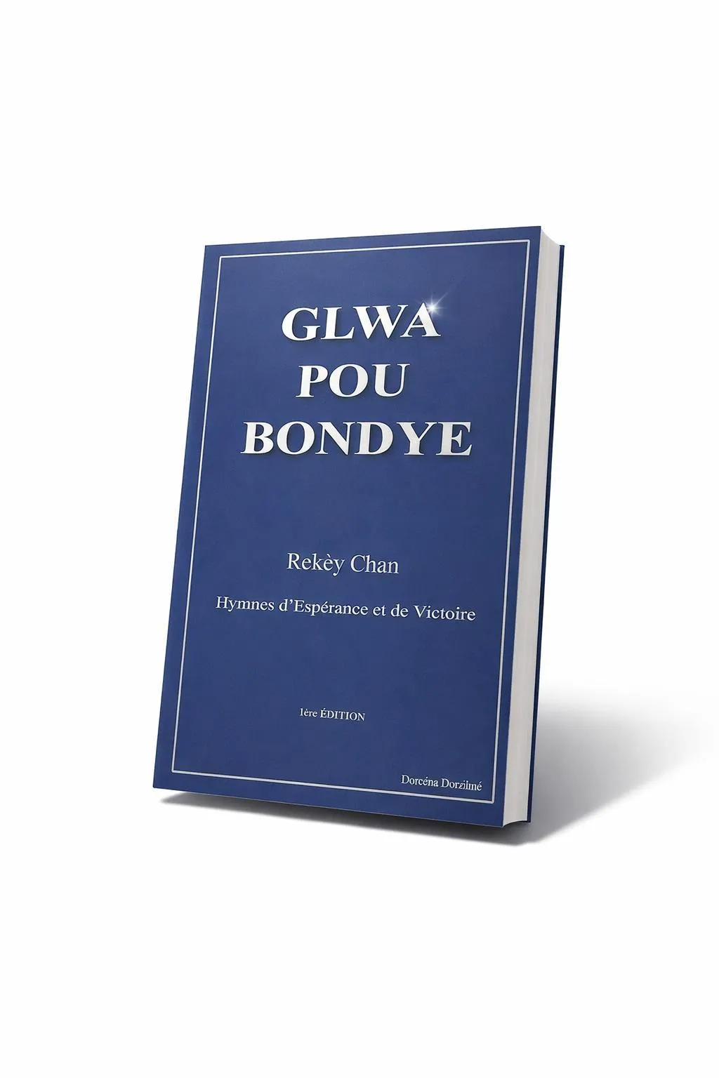 A radiant, hardcover Christian eBook with a golden cross embossed on a deep blue cover, resting on a white linen cloth. Sunlight streams through a window, casting gentle shadows. The scene is peaceful, inviting, and evokes spiritual warmth. The composition is 3:2, with a soft, natural focus.
