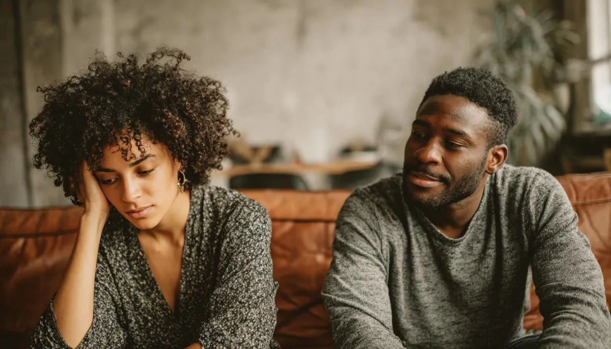 Couple navigating the effects of infidelity, betrayal, and broken trust with relationship counselling support in Parkhurst, Fourways, and online across South Africa.