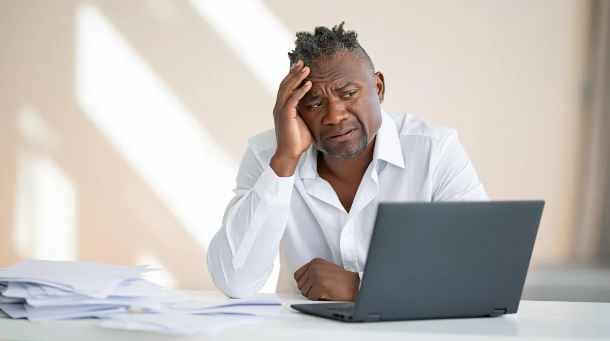 Professional experiencing the hidden exhaustion of high-functioning anxiety while maintaining productivity and meeting demands, with support available at The Mind Space Counselling in Johannesburg and online across South Africa.