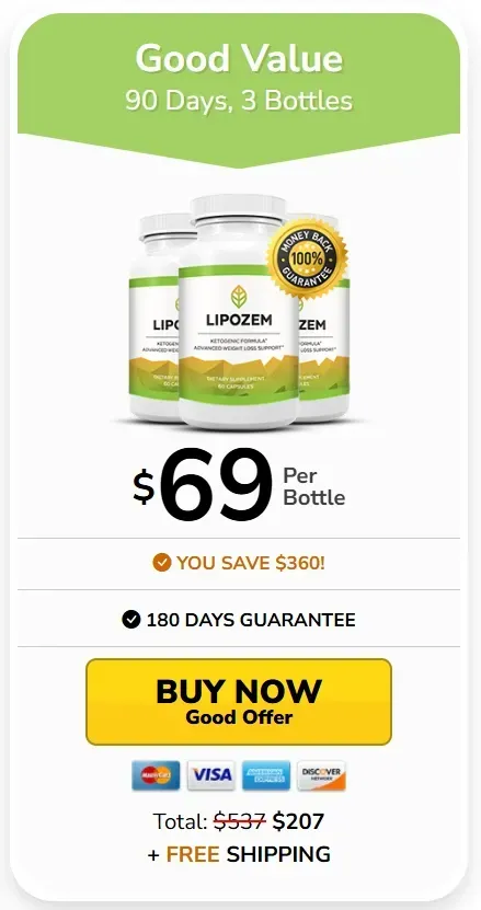 lipozem price three bottle