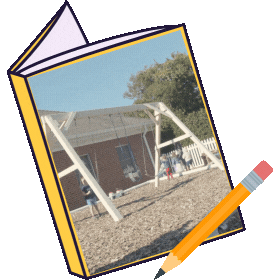 child and teacher having fun in class