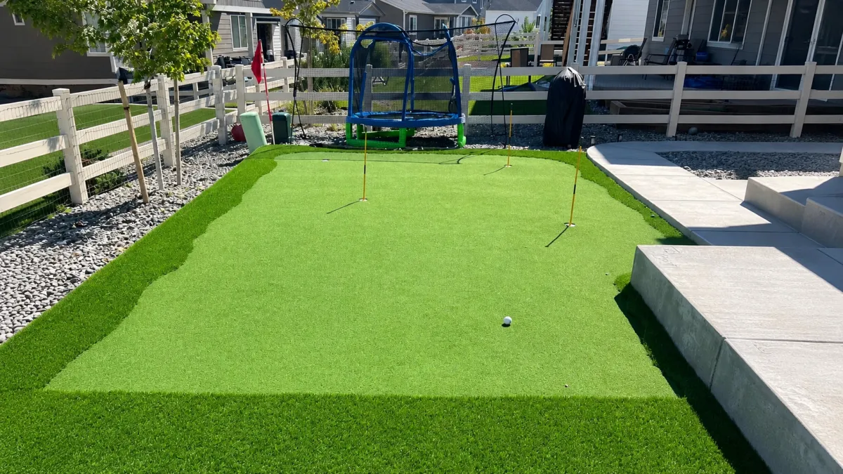 Synthetic Grass Backyard Project in Boulder Colorado