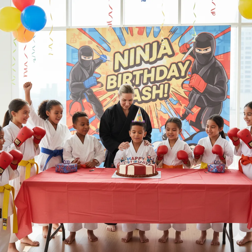 Action-packed, supervised martial arts fun! Book the best kids birthday