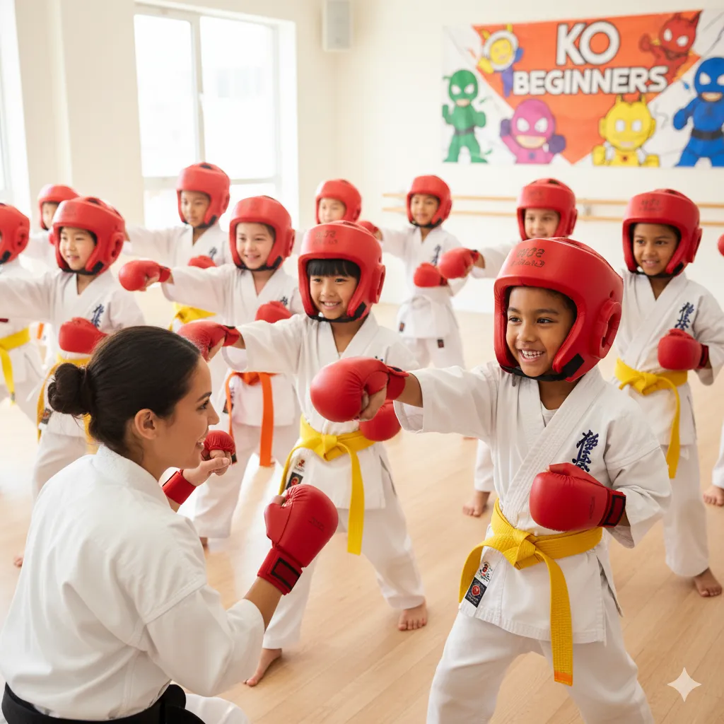 KO Beginners (Ages 5-8): Foundational skills, listening, and coordination.  KO Intermediate (Ages 9-12): Developing advanced techniques, teamwork, and leadership.