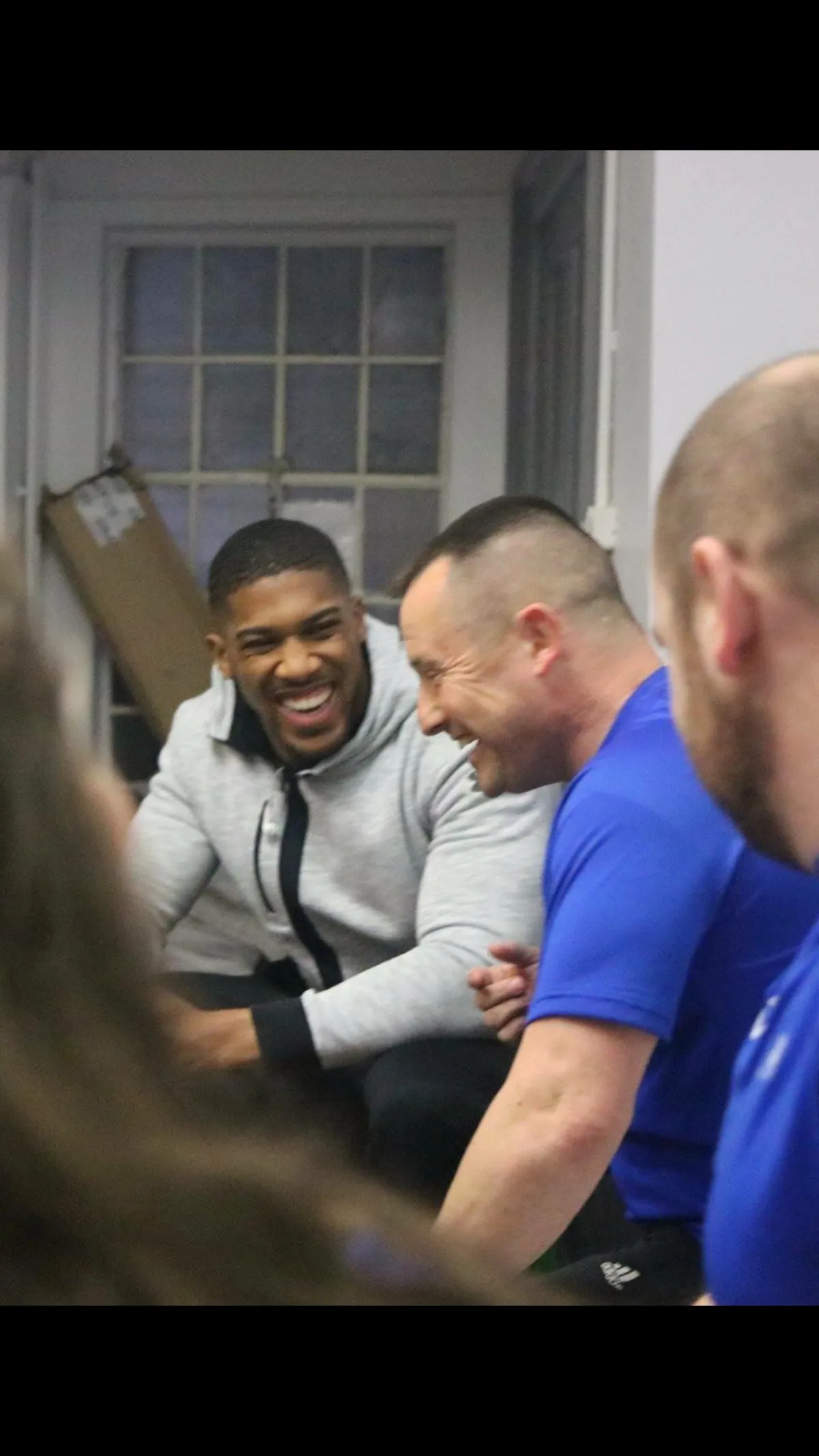 Andy and Anthony Joshua immediately prior to their successful world record attempt