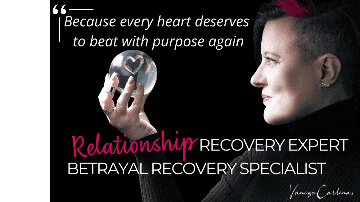 Vanessa Cardenas, Relationship Recovery Expert, holding a crystal ball with a heart inside, symbolizing the journey of healing and transformation—because every heart deserves to beat with purpose again.