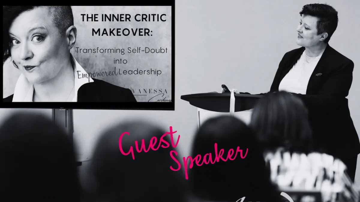 Vanessa Cardenas delivering a powerful talk on betrayal recovery and personal empowerment at a live event, inspiring audiences with her expertise and compassionate approach