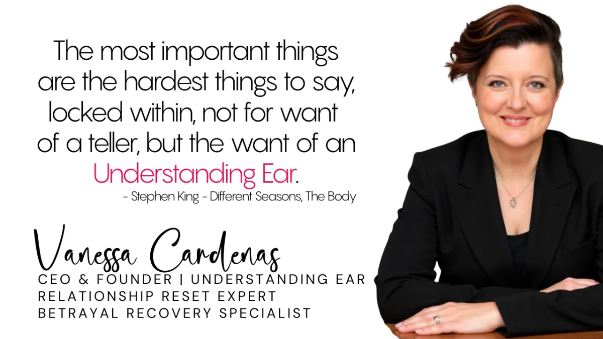 Contact Vanessa Cardenas, Betrayal Recovery Specialist, to start your healing journey and reclaim self-worth.
