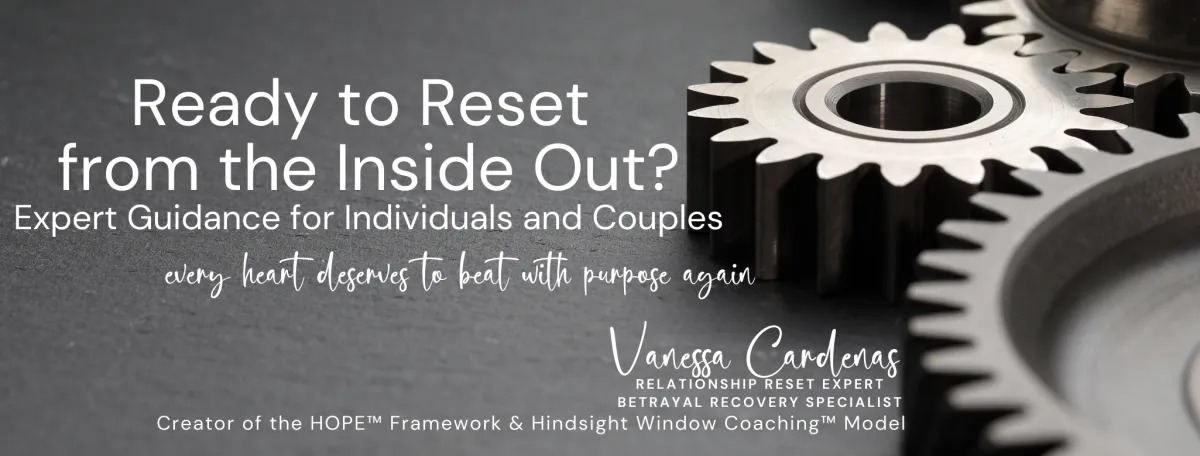 Gears representng ready to reset by working with Vanessa Cardenas Relationship Reset Expert