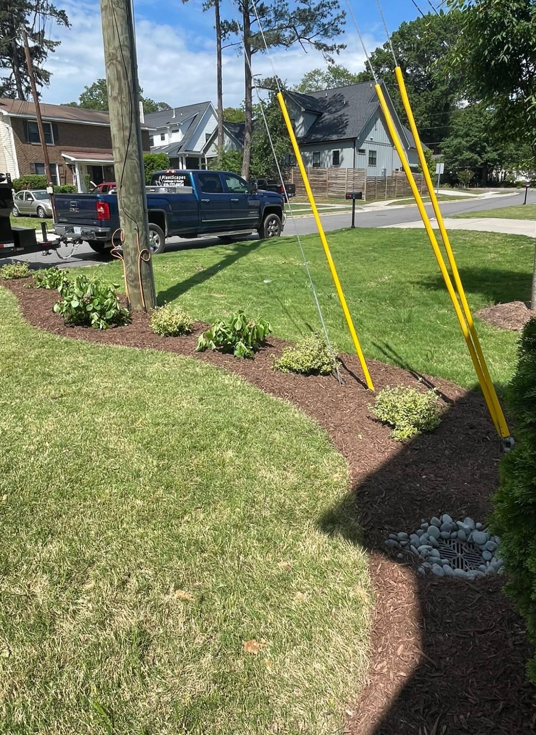 Landscape install in Raleigh north Carolina