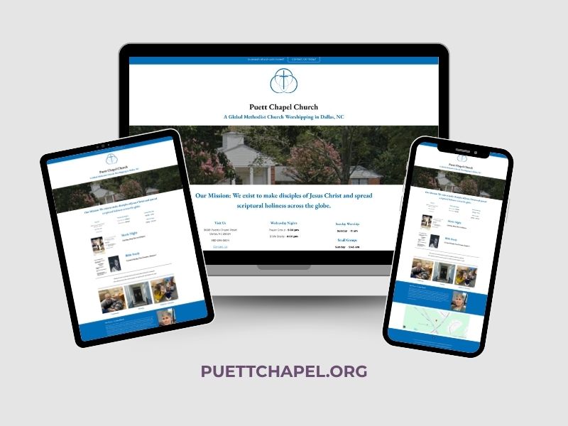 Image of a website for puettchapel.org