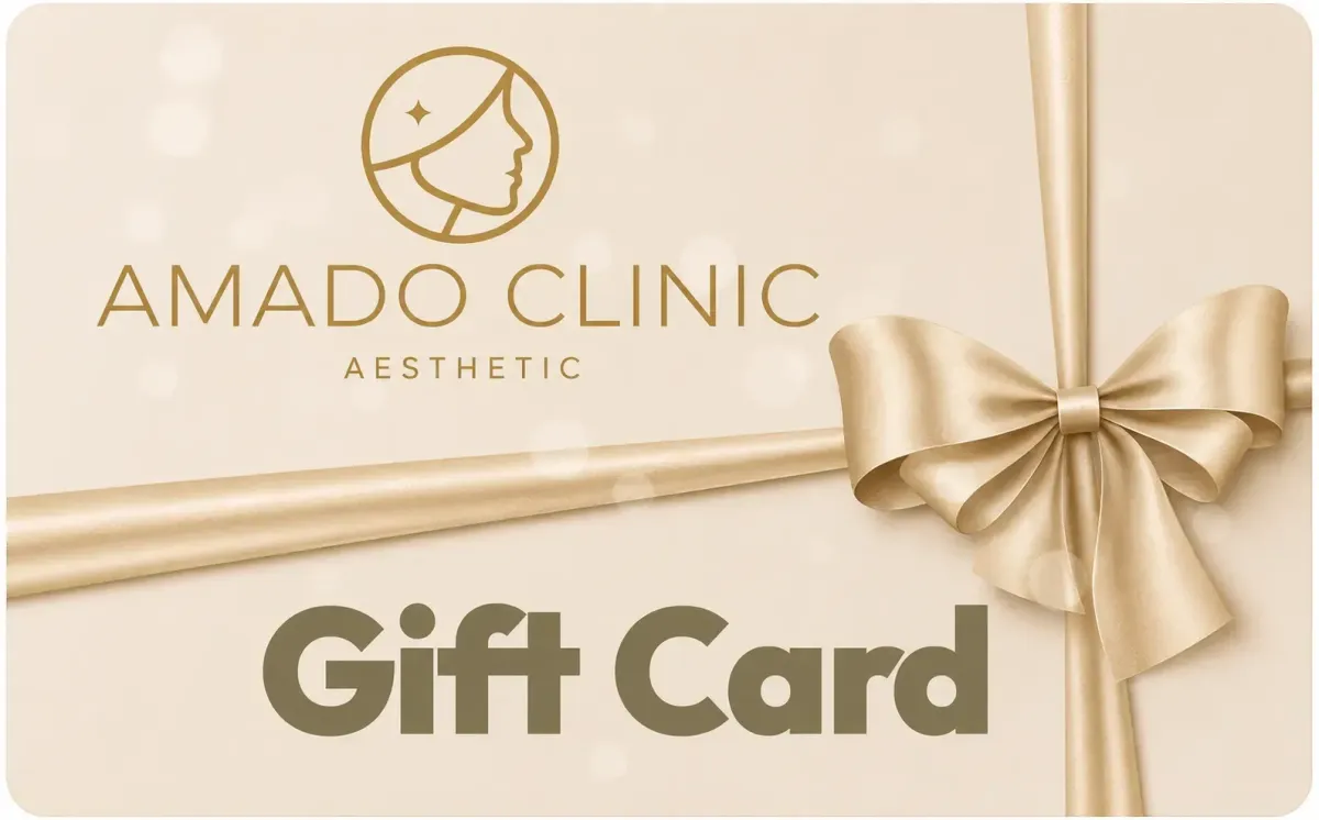 Empaque de tarjeta de regalo de AMADO CLINIC en Miami, Florida