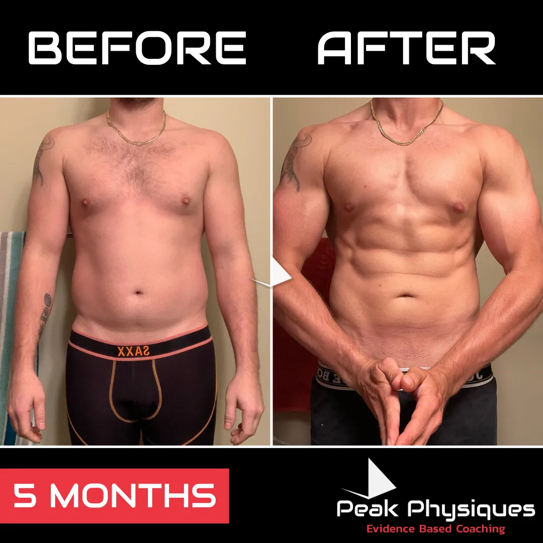 Peak Physiques - Client Transformation Front (Tyler Comeau)