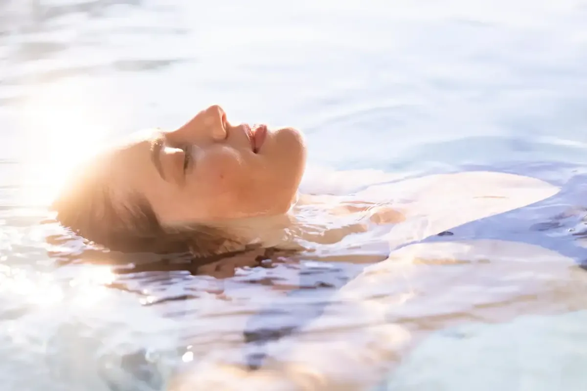 swimming in hydropool swim spa