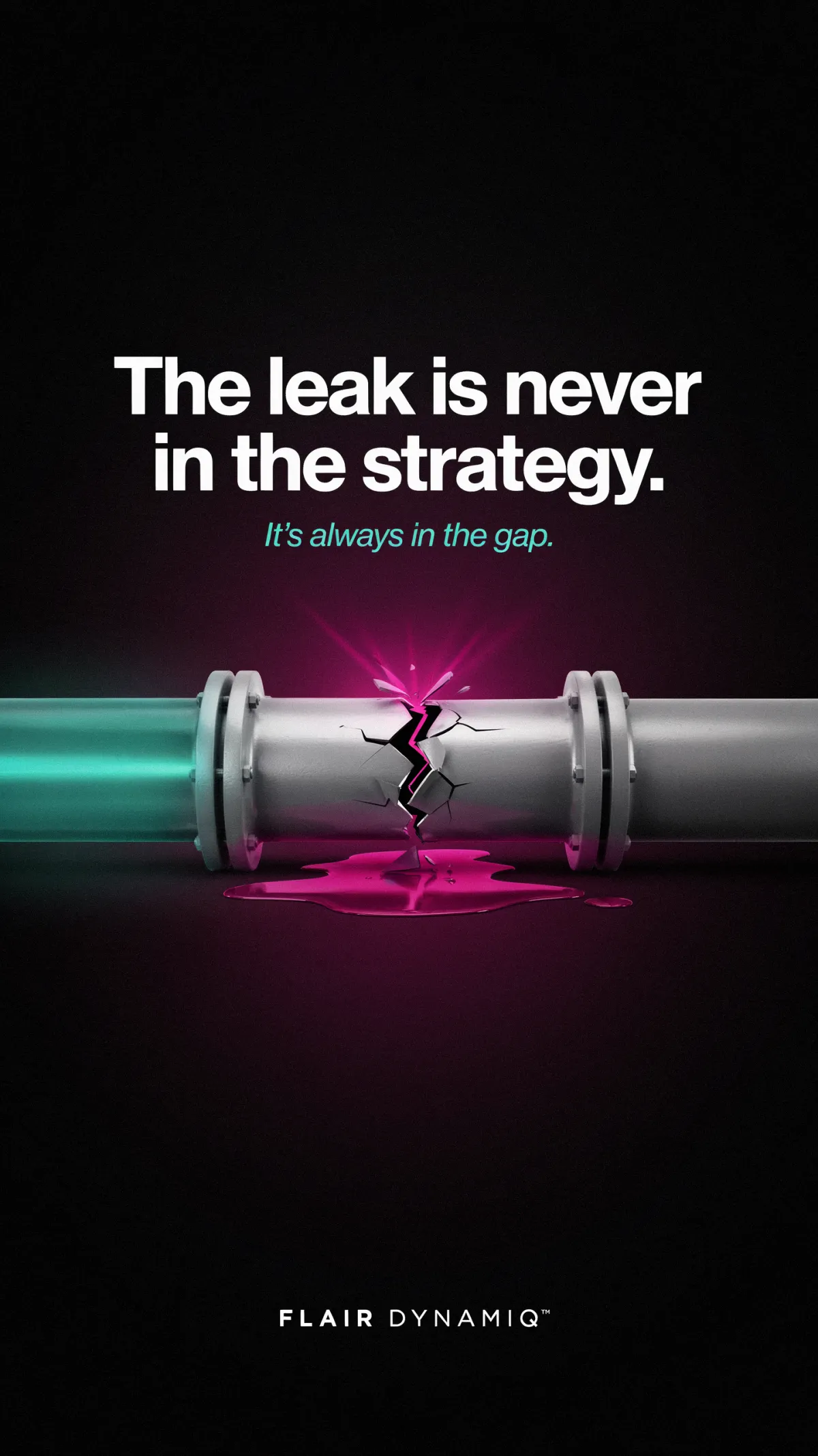 image of a broken pike that is leaking strategy