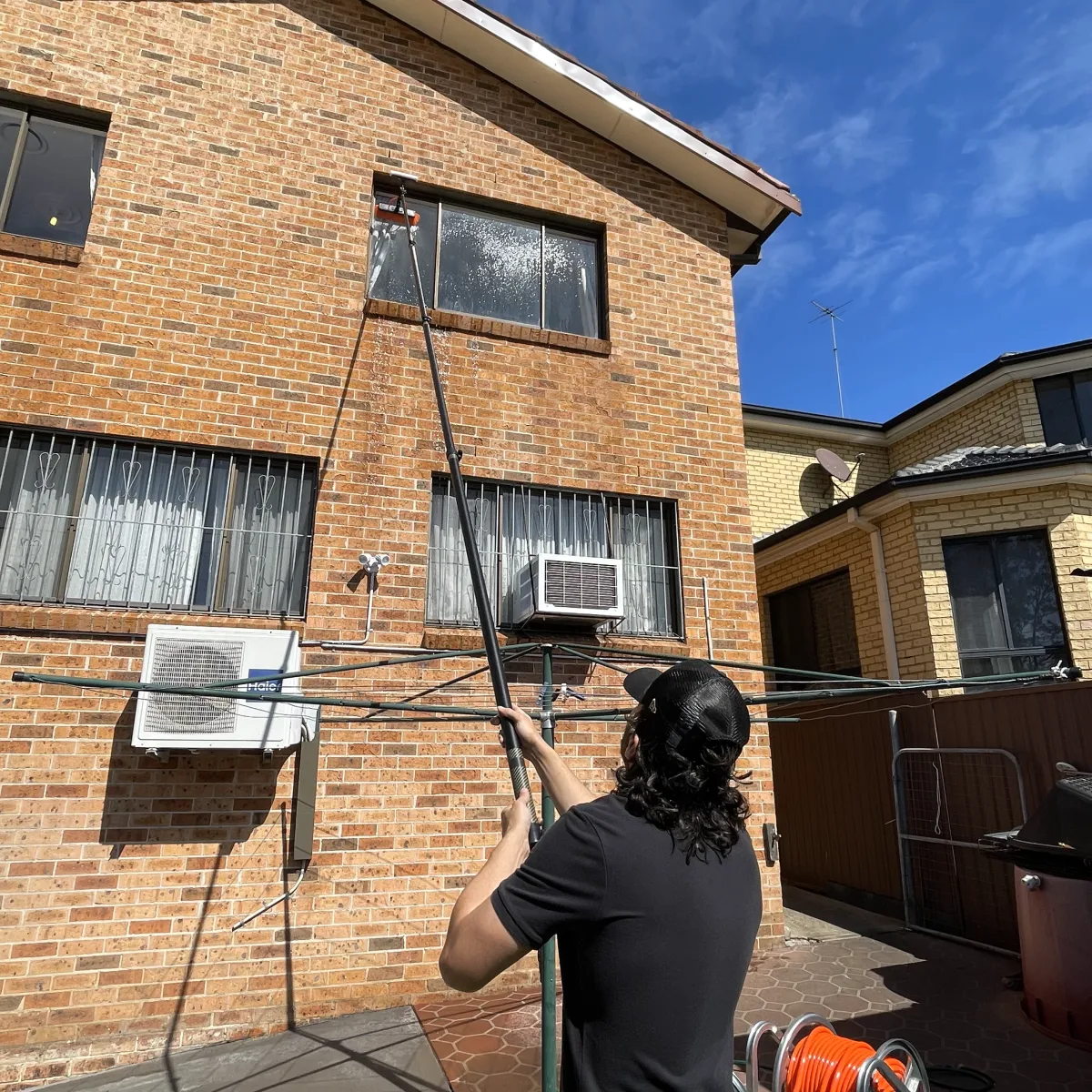 Exterior house soft washing in Wetherill Park