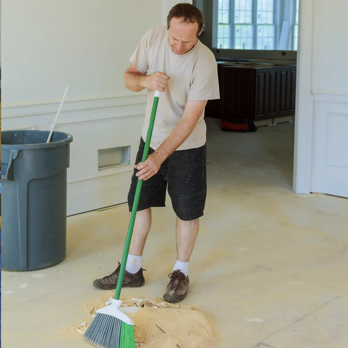 Post-construction cleaning services in Wetherill Park, Sydney, removing dust and debris from a new build