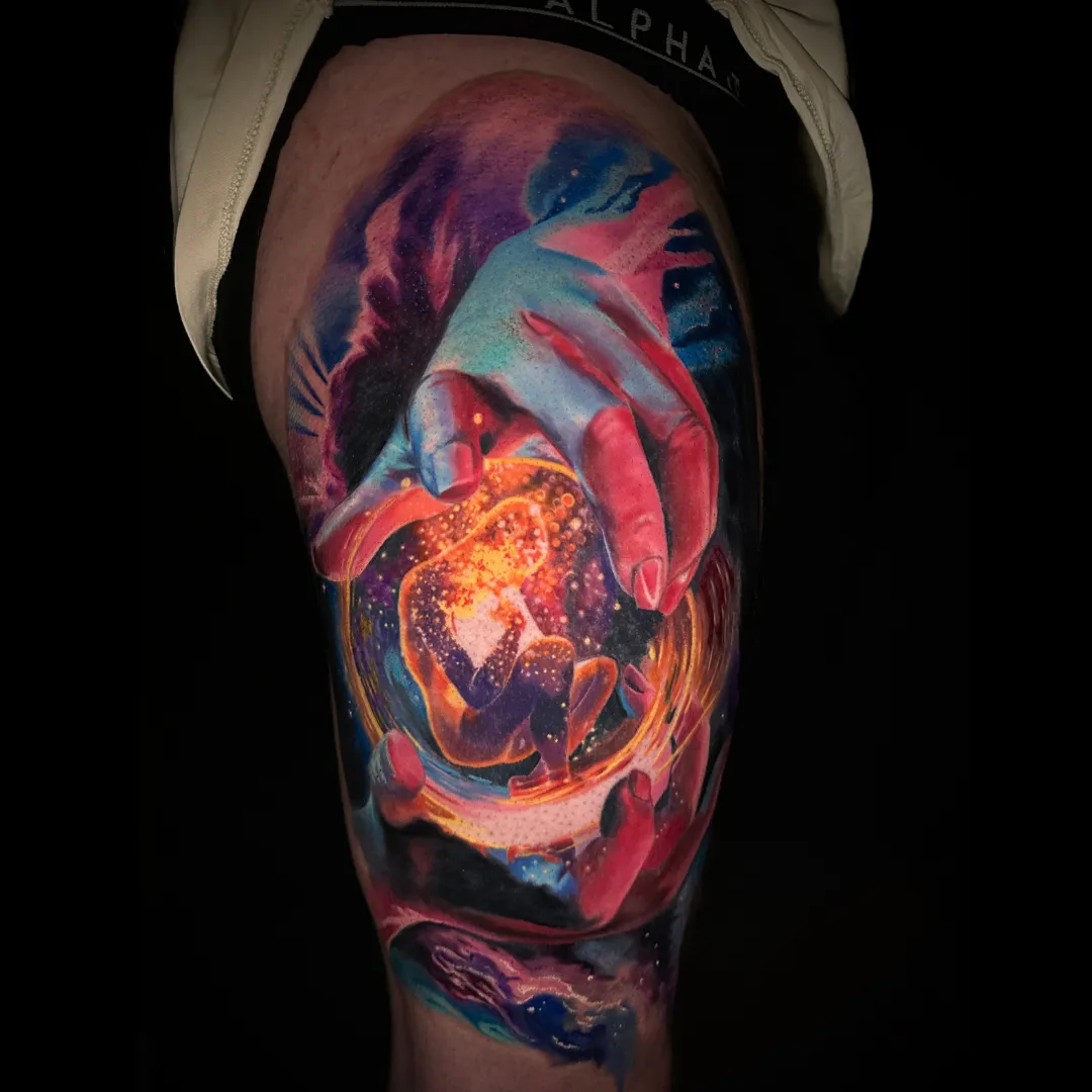 Tattoo by Santo Cuervo Tattoo Collective