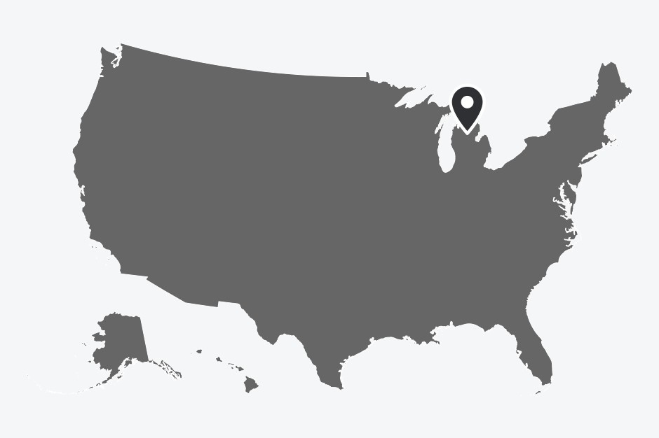 Map of business consulting service areas in Michigan