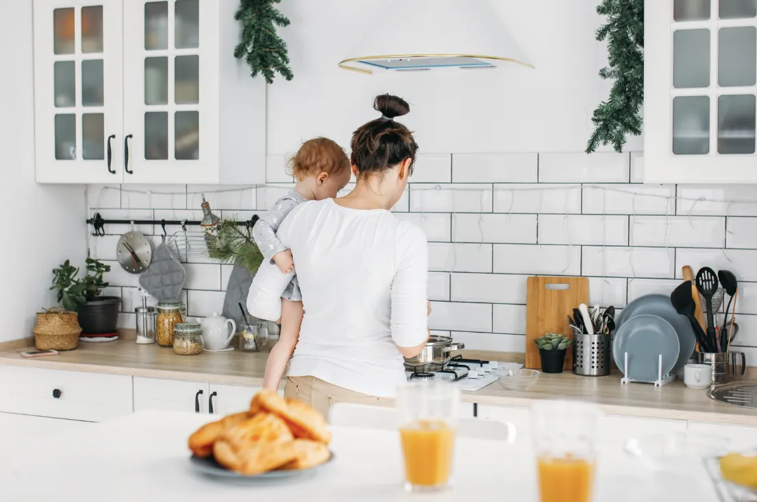 Warm lifestyle scene of mindful meal planning with fresh whole foods in a naturally lit kitchen