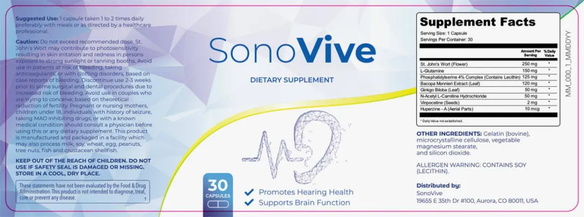 SonoVive supplement