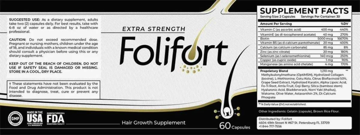 folifort supplement fact