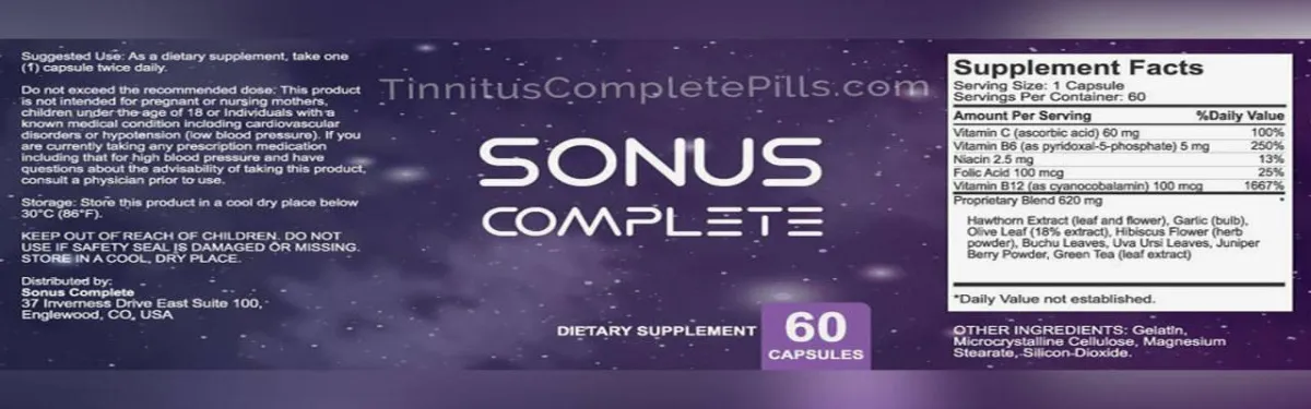 sonus complete natural ingredients