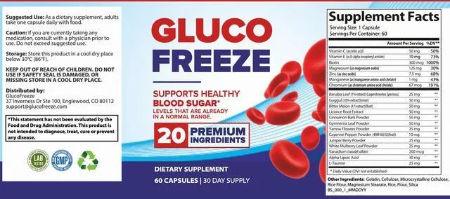 glucofreeze supplement fact