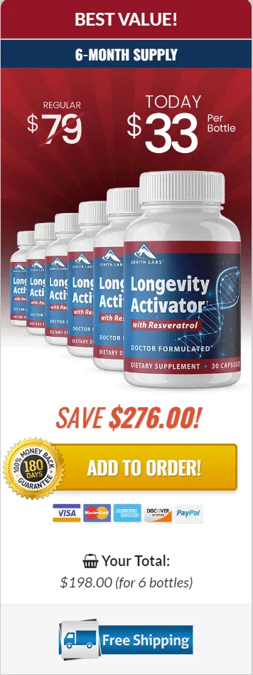 longevity activator 6 bottle