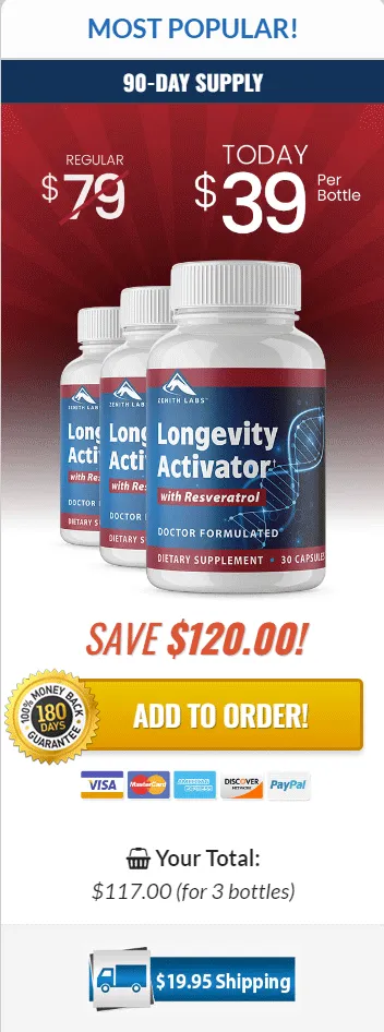 longevity activator 3 bottle