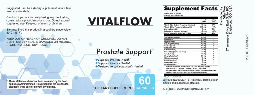 vitalflow supplement fact